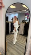 BEYAZ ÖN DİKŞLİ PANTOLON TAKIM