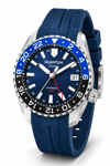 QUANTUM ERKEK OTOMATİK SEIKO MH34 GMT MEKANİZMA SAFİR CAM 20 ATM OTKQU00004 MAVİ SİYAH