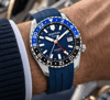 QUANTUM ERKEK OTOMATİK SEIKO MH34 GMT MEKANİZMA SAFİR CAM 20 ATM OTKQU00004 MAVİ SİYAH