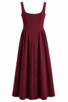 Bordo prenses elbise