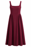Bordo prenses elbise