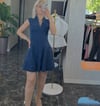 Jean kumaş mini elbise