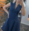 Jean kumaş mini elbise