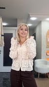 Örgü dantel işleme standart beden ceket
