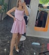 Pembe rahat kalıp mini elbise