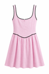 Pembe rahat kalıp mini elbise