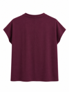 Sarı taşlı marka model bordo tişört
