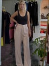 Taş rengi bol paça pantolon