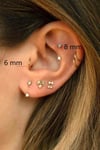 316 L Çelik Düz Çelik Halka Piercing 1 mm Kalınlık Tragus Helix Kıkırdak Lob Forward Helix