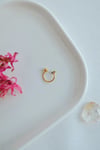 316 L Çelik Hologram Taşlı Hızma Piercing 8 mm Burun Helix Tragus Kıkırdak Küpe