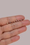 316L Çelik Tektaş Hızma 2 mm Zirkon Taşlı Burun Piercing (1 Adet)
