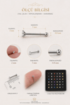 316L Çelik Tektaş Hızma 2 mm Zirkon Taşlı Burun Piercing (1 Adet)