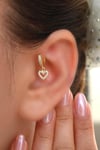 6 mm Kalpli Halka Piercing Forward Helix Tragus Kıkırdak Helix Kalp Piercing