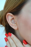 6 mm Taşlı Tektaş Sallantılı Tragus Piercing Forward Helix Halka Mini