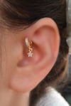 6 mm Yıldızlı Halka Piercing Forward Helix Tragus Kıkırdak Helix Yıldız Piercing