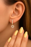 8 mm Kalpli Charm Halka Piercing – Gümüş & Gold | Helix, Kıkırdak, Lob Uyumlu