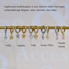 8 mm Kuzey Yıldızı Charm Halka Piercing – Gold & Gümüş | Helix, Kıkırdak, Lob Uyumlu