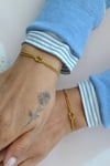 Aşk Düğümü İkili Bileklik – Çelik Malzeme, Ayarlanabilir Zincirli Sevgi Sembolü Sevgili Bilekliği Çift Dostluk