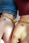 Çelik İkili Mıknatıslı Kalp Sevgili Bilekliği Çift Bilekliği Best Friends
