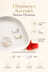 Çiçek Model Düşmeyen Kıvrımlı Çelik Burun Hızması