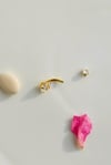 Damla Taşlı Çelik Göbek Piercingi Zirkon Taşlı Damla Model Göbek Piercing