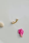 Damla Taşlı Çelik Göbek Piercingi Zirkon Taşlı Damla Model Göbek Piercing