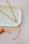 Kalp Charm Detaylı Çelik Uzun Kolye