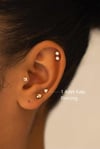 Kalp Tektaş Cerrahi Çelik Piercing Tragus Helix Kıkırdak Lob Conch Dudak