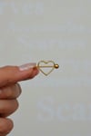 Kalpli Çerçeve Göğüs Piercingi 18 mm Kalpli Nipple Piercing