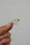 Kalpli Çerçeve Göğüs Piercingi 18 mm Kalpli Nipple Piercing
