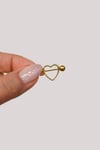 Kalpli Göğüs Piercingi | 316L Çelik 13 mm
