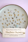 Kişiye Özel Harf Charm Küpe 316L Çelik Minimal Halka Küpe (Tek Adet)