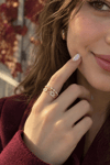 Lovia Çift Sıra Kalp Yüzük