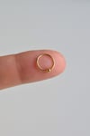 Mini Top Detaylı Çelik Halka Burun Piercing (8 mm)