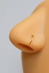 Mini Top Detaylı Çelik Halka Burun Piercing (8 mm)