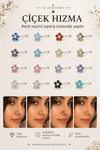 Minimal Çiçek Hızma Renkli Taşlı Burun Piercing