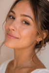 Pembe Taşlı Yarım Halka Piercing 316L Çelik Burun Hızması Helix Tragus