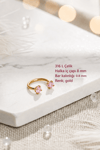 Pembe Taşlı Yarım Halka Piercing 316L Çelik Burun Hızması Helix Tragus