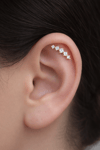 Sıralı Taşlı Helix Piercing Kıkırdak Tragus Lob Conch Piercing Taş Detaylı