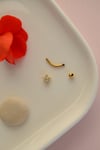 Taşlı Çiçekli Çelik Rook Piercing Daith Helix Kaş Göbek Lob Uyumlu Piercing