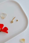 Uzun Bar Kalp Figürlü Göbek Piercingi %100 Çelik 12 mm