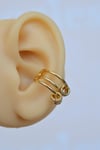 Zirkon Halka Charmlı Çoklu Earcuff Sıkıştırma Kıkırdak Küpesi
