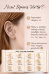 Zirkon Taşlı Burç Piercing – Helix, Tragus, Lob Uyumlu Minimal Yıldızlı Tasarım (1 Adet)