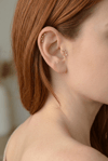 Zirkon Taşlı Burç Piercing – Helix, Tragus, Lob Uyumlu Minimal Yıldızlı Tasarım (1 Adet)