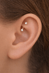 Zirkon Taşlı Çelik Rook Piercing Daith Helix Kaş Göbek Lob Uyumlu Piercing