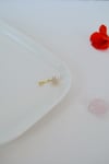 Zirkon Taşlı Çiçek Rook Piercing Çelik Bar 1.2 mm