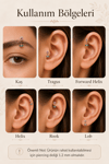 Zirkon Taşlı Çiçek Yaprak Rook Piercing Helix Kaş Kıkırdak Tragus 1.2 mm