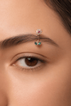 Zirkon Taşlı Çiçek Yaprak Rook Piercing Helix Kaş Kıkırdak Tragus 1.2 mm