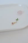 Zirkon Taşlı Çiçek Yaprak Rook Piercing Helix Kaş Kıkırdak Tragus 1.2 mm