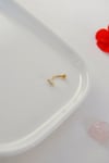Zirkon Taşlı İki Yaprak Rook Piercing Çelik Bar 1 mm